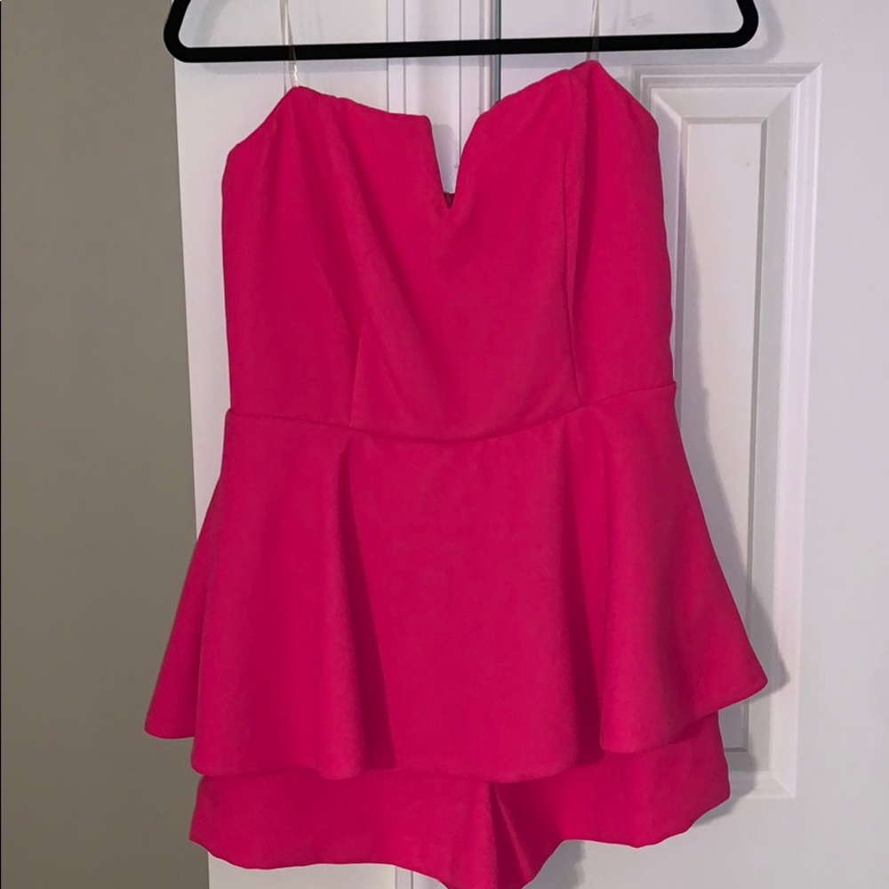 Hot pink romper NWT